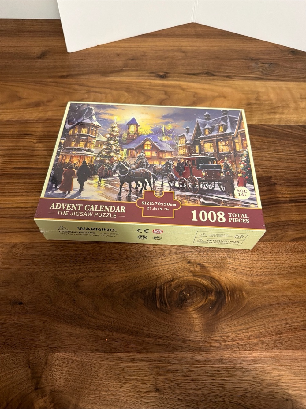 Advent Calendar 1008-Piece Jigsaw Puzzle - Holiday Village Scene (Multi-Color)